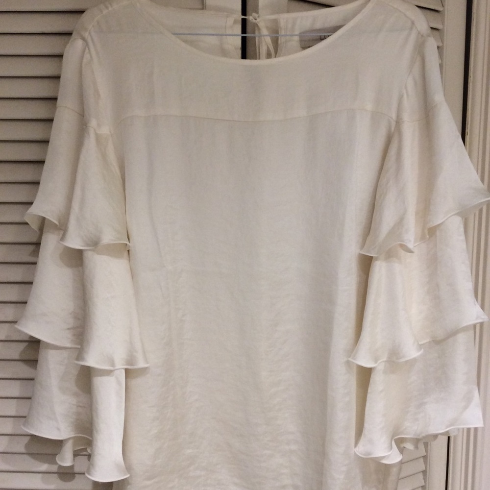 Loft pearl white shirt
